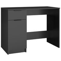 vidaXL Birou, negru, 100x50x75 cm, lemn prelucrat