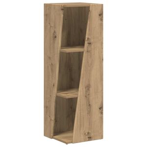 vidaXL Raft lateral 33 x 32 x 100,5 cm Lemn prelucrat Stejar Artizanal