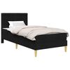 vidaXL Cadru de pat cu saltea cu headboard Negru 90 x 190 cm țesătură