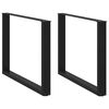 vidaXL Picioare de masă &icirc;n formă de U, 2 buc., negru, 100x(72-73) cm, oțel