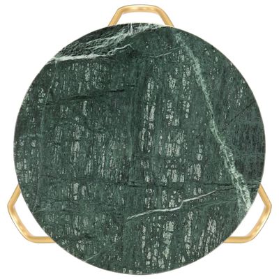 vidaXL Măsuță cafea verde 40x40x40 cm piatră naturală aspect marmură