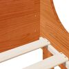 vidaXL Cadru de pat fără saltea, maro ceruit 150x200 cm lemn masiv pin