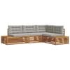 vidaXL 5 buc. Set de canapele de exterior Gri natural și deschis
