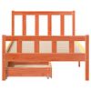 vidaXL Cadru pat fără saltea, maro ceruit, 75x190 cm, lemn masiv pin
