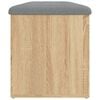vidaXL Bancă de depozitare din stejar Sonoma, 102x42x45 cm, lemn stratificat