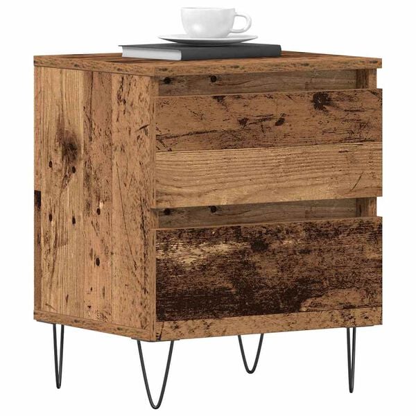 vidaXL Dulap de noapte Lemn vechi 40 x 35 x 50 cm Lemn compozit