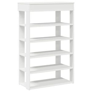 vidaXL Pantofar, alb, 60x30x98 cm, lemn prelucrat