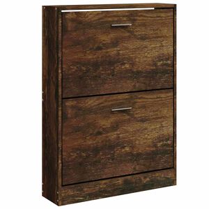 vidaXL Pantofar, stejar fumuriu, 59x17x81 cm, lemn compozit
