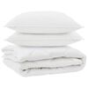 vidaXL Duvet pentru toate sezoanele cu pernă 3 buc. Alb Microfibră