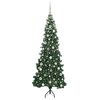 vidaXL Pom de Crăciun Artificial pentru Colț Verde 210 cm PVC și Metal
