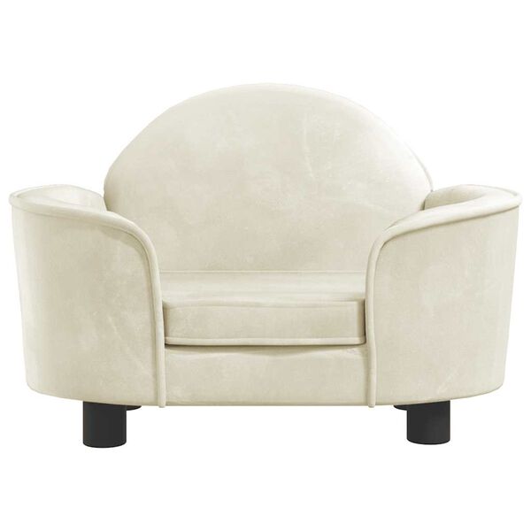 vidaXL Pat de câini, crem, 66x40x45 cm, catifea