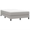 vidaXL Pat box spring cu saltea, gri deschis, 120x190 cm, textil