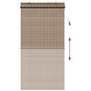 vidaXL Rulou textil cu perdele Manual Maro 110 x 220 cm Bambus