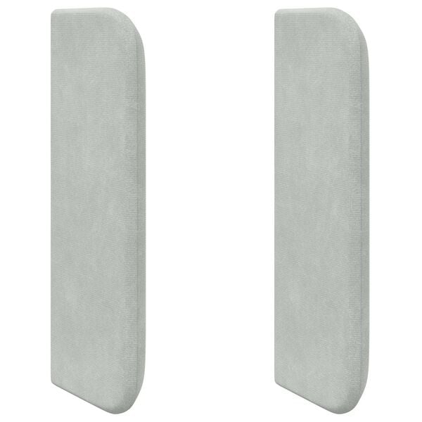 vidaXL Ureche pentru Tăblie Gri deschis 40,5 x 40,5 x 4 cm Catifea