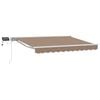 vidaXL Cadru manual de marchiză cu LED-uri Gri taupe 3,5 x 2 m