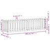 vidaXL Pat &icirc;nălțat grădină design gard 200x50x50 cm lemn impregnat pin