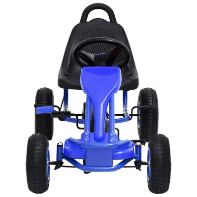 vidaXL Mașinuță kart cu pedale și roți pneumatice, albastru