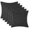 vidaXL Husă pentru pernă 6 buc. HOUTEN Gri &icirc;nchis 55 x 55 cm Boucl&eacute;