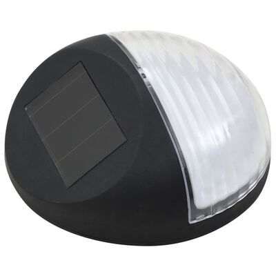 vidaXL Lămpi solare de exterior, 24 buc., negru, rotund, LED