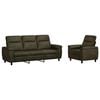 vidaXL Set de canapea 2 pcs Verde Army Piele Suedată Sintetică