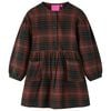 vidaXL Rochie pentru copii cu m&acirc;neci lungi, coniac, 92