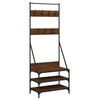 vidaXL Suport de haine cu raft pantofi, stejar maro, 70x40x184 cm