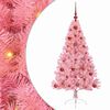 vidaXL Pom de Crăciun artificial pre-iluminat Roz 120 cm PVC