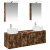 vidaXL Set dulap baie 5 buc. Stejar fumuriu Lemn prelucrat