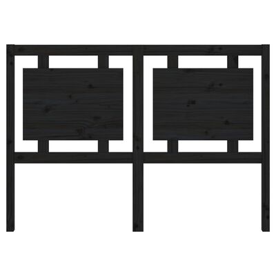 vidaXL Tăblie de pat, negru, 140,5x4x100 cm, lemn masiv de pin