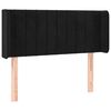 vidaXL Tăblie de pat cu aripioare negru 83x16x78/88 cm catifea