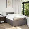 vidaXL Pat box spring cu saltea, taupe, 120x190 cm material textil