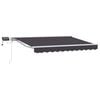 vidaXL Cadru manual de marchiză cu LED-uri Alb și antracit 2,5 x 2 m
