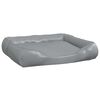 vidaXL Pat pentru c&acirc;ini, gri deschis, 120x100x27 cm, piele ecologică