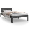 vidaXL Cadru de pat, gri, 90x200 cm, lemn masiv de pin