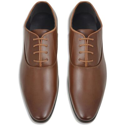 vidaXL Pantofi business cu șiret, bărbați, mărime 42, piele PU, maro