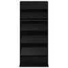 vidaXL Raft pentru reviste Stejar Negru 70 x 41 x 156 cm Lemn compozit
