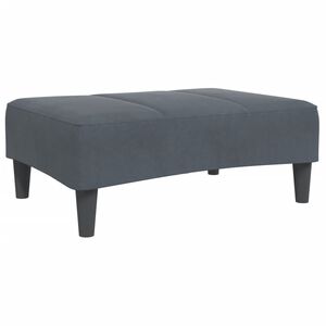vidaXL Taburet, gri &icirc;nchis, 77x55x31 cm, catifea
