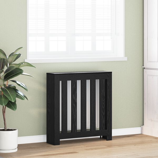 vidaXL Capac pentru radiator Stejar Negru 78 x 20 x 82 cm