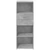vidaXL Dulap &icirc;nalt, gri beton, 45x42,5x124 cm, lemn prelucrat