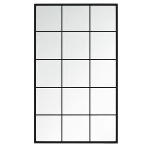 vidaXL Oglindă de perete, negru, 100x60 cm, metal