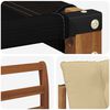 vidaXL Set de canapele de exterior cu pernă 6 pcs Natural și Bej