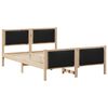vidaXL Cadru de pat cu headboard Negru 160 x 200 cm țesătură