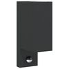 vidaXL Lampă exterioară de perete cu LED/senzor, negru aluminiu turnat