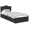 vidaXL Pat cu storage cu sertar Negru 100 x 200 cm Lemn prelucrat