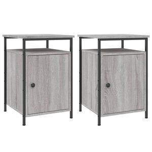 vidaXL Noptiere, 2 buc., gri sonoma, 40x42x60 cm, lemn prelucrat