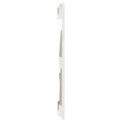 vidaXL Tăblie de pat pentru perete, alb, 127,5x3x60 cm, lemn masiv pin