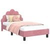 vidaXL Cadru de pat pentru copii cu spătar Roz 80 x 160 cm Catifea