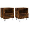 vidaXL Noptiere, 2 buc., stejar fumuriu, 40x35x47,5 cm, lemn compozit