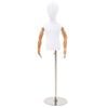 vidaXL Manechin Ajustabil 120-157 cm cu Bază Unisex PP Alb 120-157 cm