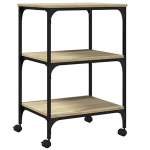 vidaXL Suport imprimantă 3 niveluri stejar sonoma 50x41x75 cm lemn